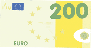 Dibujo Billete 200 Euros