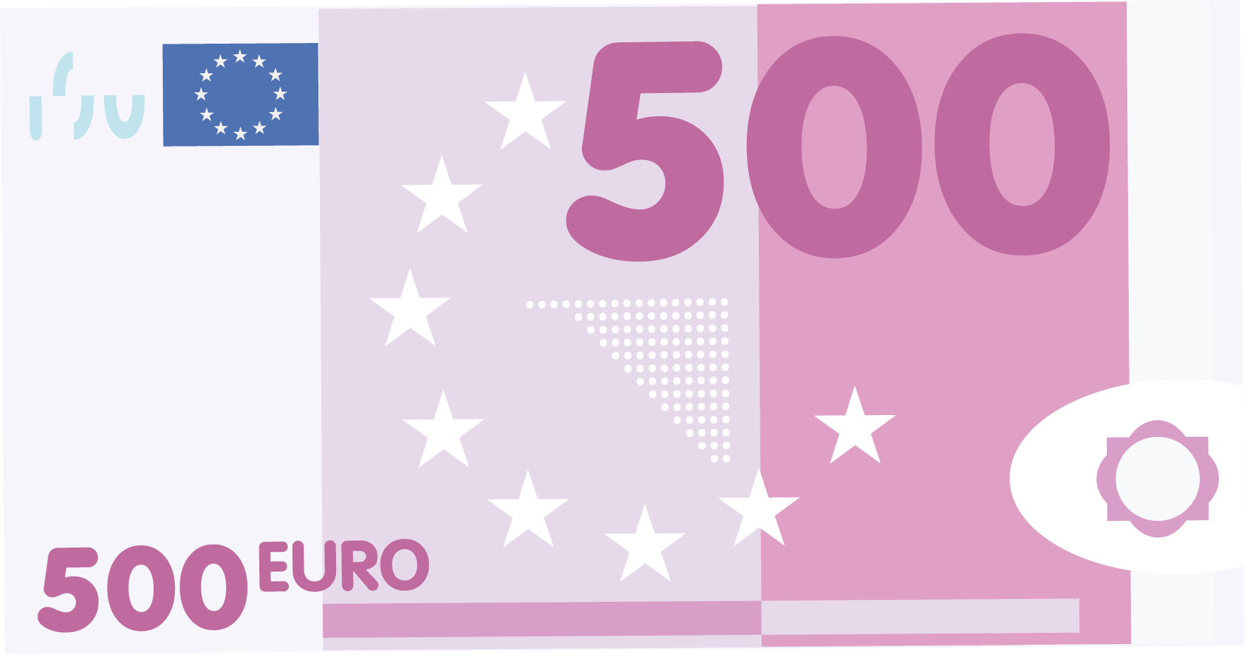 Dibujo Billete 500 Euros para Imprimir | La Pandilla de la Rejilla